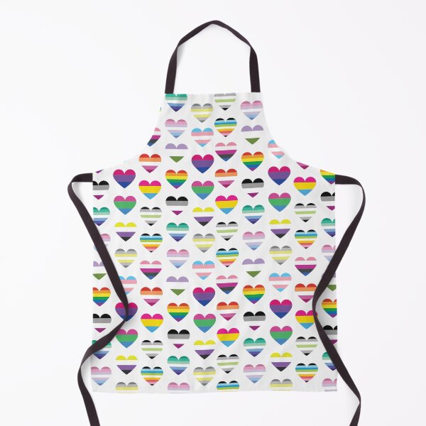 Item preview, Pride Hearts Pattern | LGBTQ+ Rainbow Flag Hearts on White designed and sold by Hallowed Artistry.