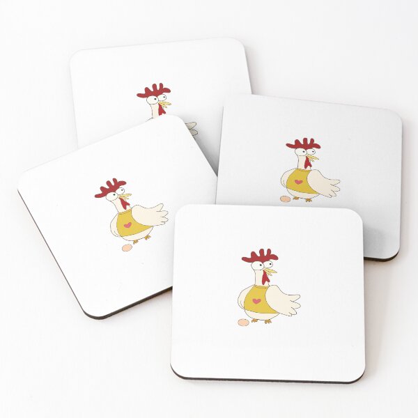 Item preview, Funny Chicken Laying an Egg Cartoon Illustration  designed and sold by SbRandomLab.