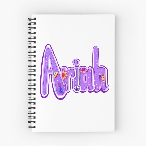 Item preview, Ariah Purple Embossed Name Flowers Butterflies Botanical designed and sold by Artonmytee.