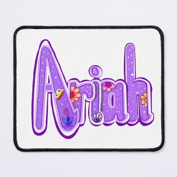 Item preview, Ariah Purple Embossed Name Flowers Butterflies Botanical designed and sold by Artonmytee.