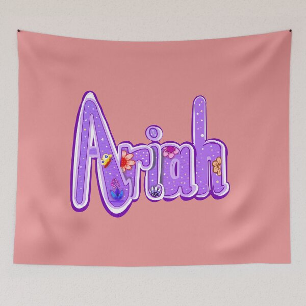 Item preview, Ariah Purple Embossed Name Flowers Butterflies Botanical designed and sold by Artonmytee.