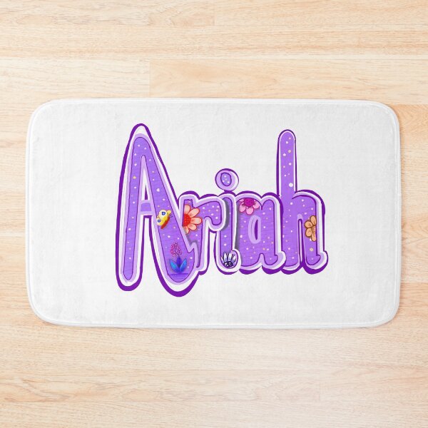 Item preview, Ariah Purple Embossed Name Flowers Butterflies Botanical designed and sold by Artonmytee.