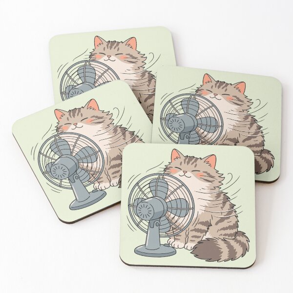 Item preview, Cat with fan designed and sold by ArteDelCine.