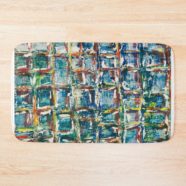 Item preview, Abstract Blue and Yellow Mosaic Textured Paint designed and sold by Giovanna2026.