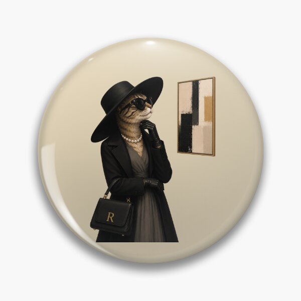 Item preview, Regina at the Art Gallery – Elegant Fashion Cat designed and sold by Caradestrella.