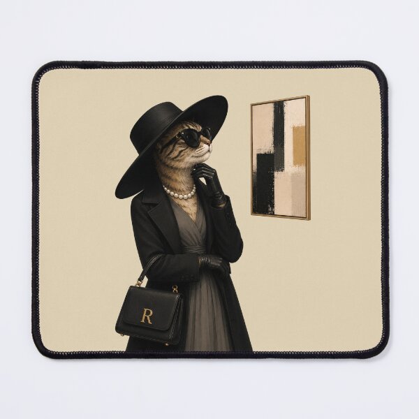 Item preview, Regina at the Art Gallery – Elegant Fashion Cat designed and sold by Caradestrella.