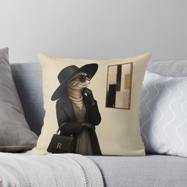 Item preview, Regina at the Art Gallery – Elegant Fashion Cat designed and sold by Caradestrella.