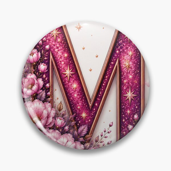 Item preview, Celestial Floral Letter M designed and sold by DaryaArtFrance.