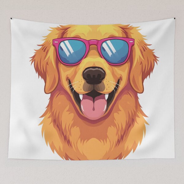 Item preview, Cool Golden Retriever with Sunglasses - Funny Summer Dog designed and sold by Luna-Flow.