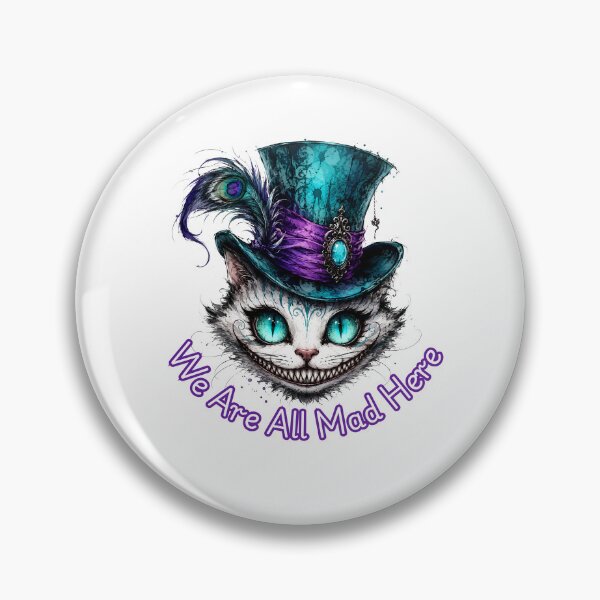 Item preview, Cheshire Cat Alice in Wonderland "We Are All Mad Here" Quote –Fantasy Art designed and sold by Rose Collection Shop.