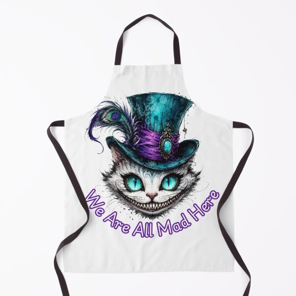 Item preview, Cheshire Cat Alice in Wonderland "We Are All Mad Here" Quote –Fantasy Art designed and sold by Rose Collection Shop.