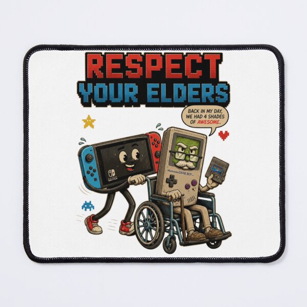 Item preview, Respect Your Elders Retro Gaming Comic Design designed and sold by Nano-Threads.