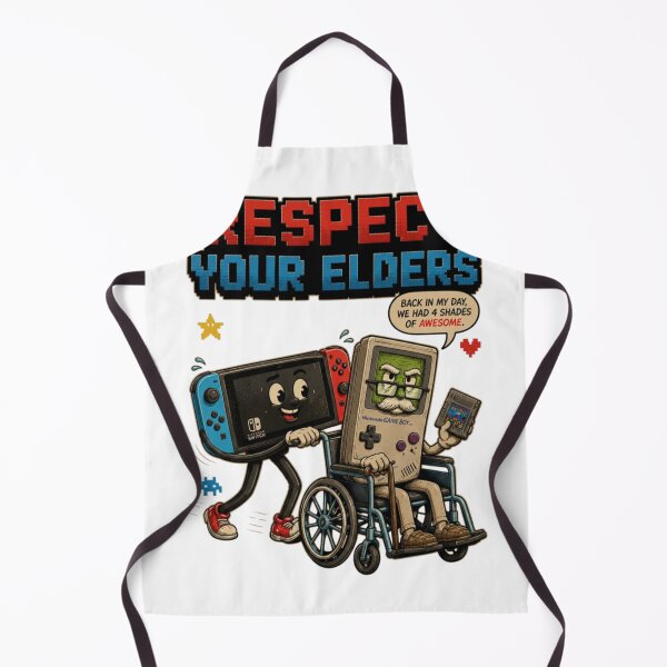 Item preview, Respect Your Elders Retro Gaming Comic Design designed and sold by Nano-Threads.