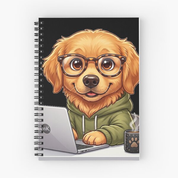 Item preview, Work From Home Dog – Cute Remote Worker Golden Retriever Laptop Gift designed and sold by Wild Horizon Studio.