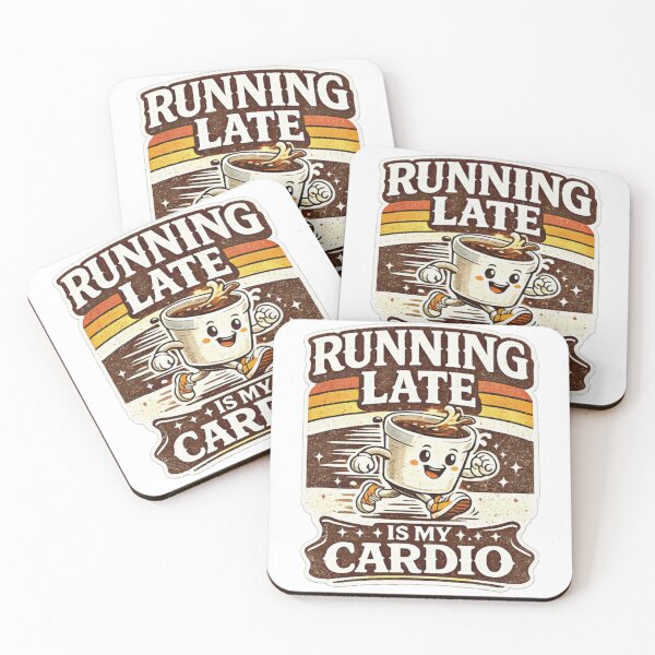 Item preview, Running Late Is My Cardio – Funny Coffee Lover Retro Design designed and sold by Bismillah-Najah.