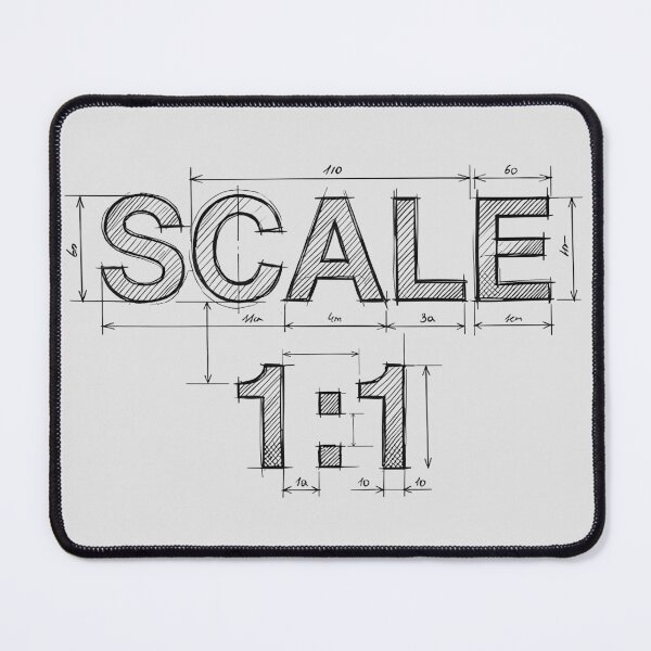 Item preview, Architectural Scale 1:1 - Black Line Technical Sketch designed and sold by MerchPOW.