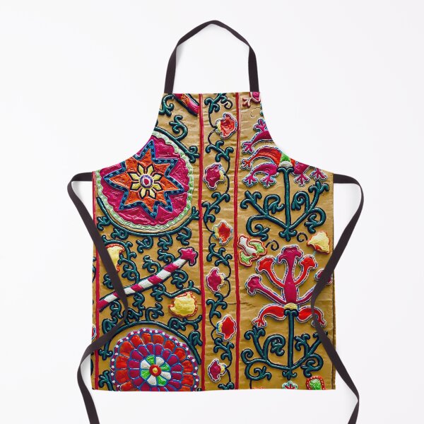 Item preview, Uzbekistan Floral Suzani Embroidery Print designed and sold by Vicky Brago-Mitchell®.