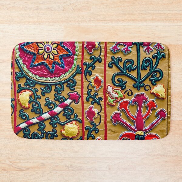 Item preview, Uzbekistan Floral Suzani Embroidery Print designed and sold by Vicky Brago-Mitchell®.
