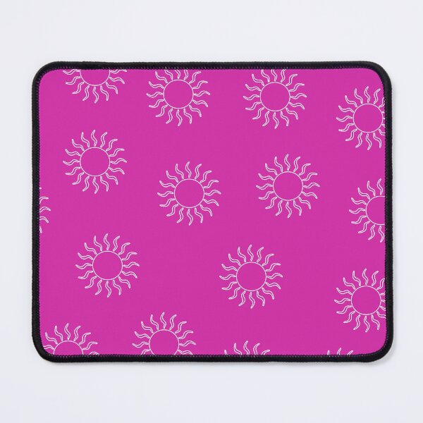 Item preview, Cream Swirling Suns on Bright Pink Background designed and sold by Hanna McCown.