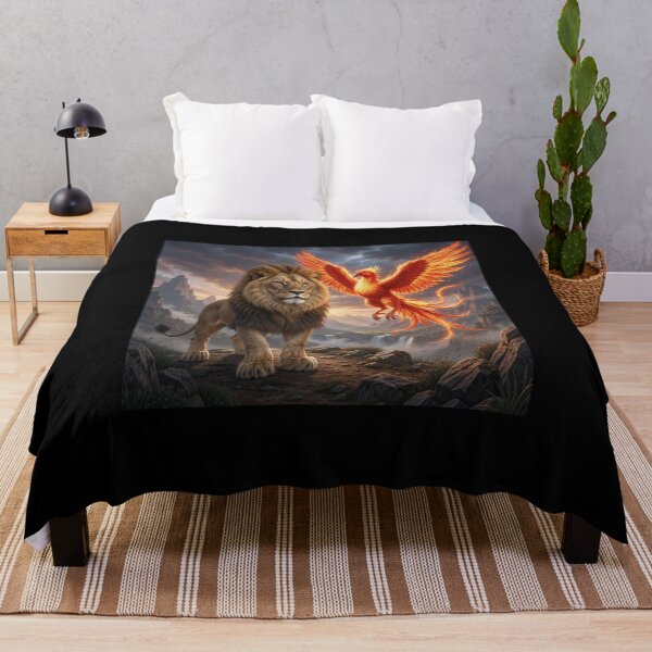 Item preview, Lion and Phoenix | Fantasy Art designed and sold by JanjjaSoulInk.
