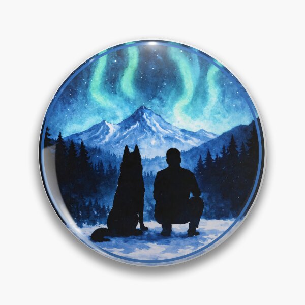 Item preview, Northern Lights Mountain Wilderness Companion Silhouette designed and sold by Fikuall.