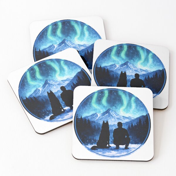 Item preview, Northern Lights Mountain Wilderness Companion Silhouette designed and sold by Fikuall.