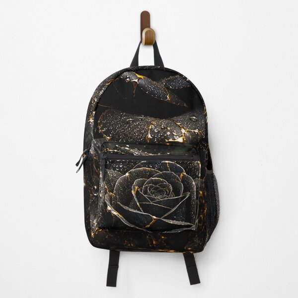 Item preview, Kintsugi - Black Rose in Golden Light designed and sold by LegademaArt.