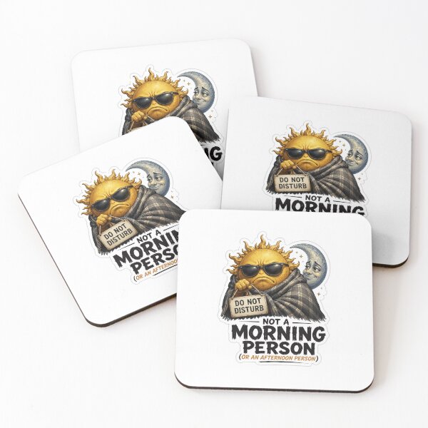 Item preview, Not A Morning Person Funny Grumpy Sun Do Not Disturb designed and sold by BumblebeeDes.