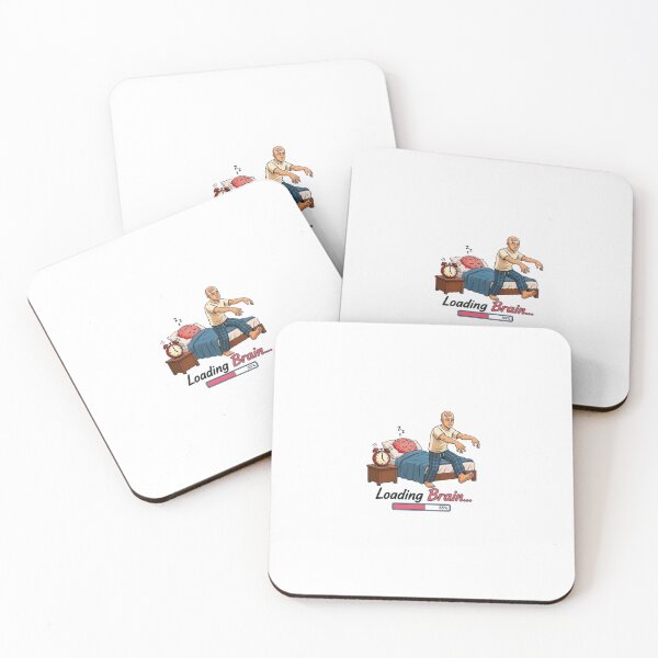 Item preview, Loading Brain Funny Sleepwalking Man Morning Humor Illustration designed and sold by Northern Glow Art.