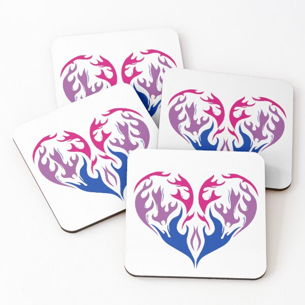 Item preview, Bisexual Flame Heart designed and sold by ThistleAndFang.