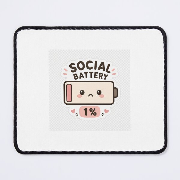 Item preview, Social Battery: 1% designed and sold by revanthroy143.