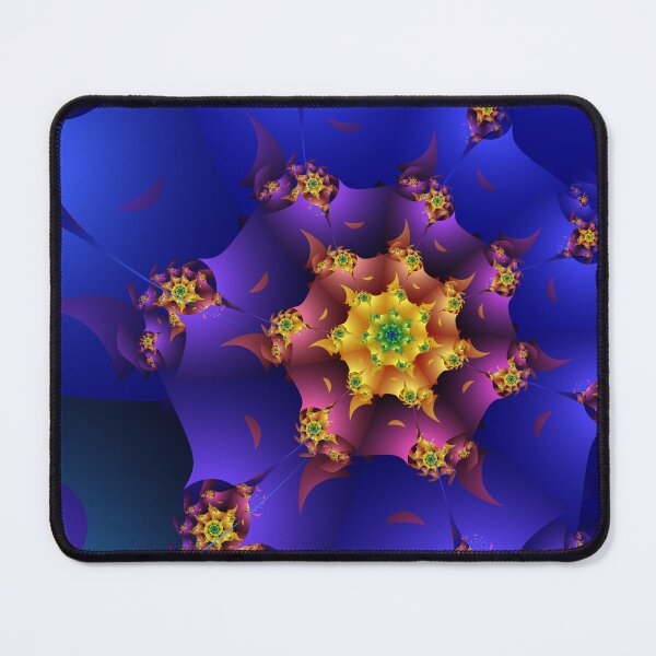 Item preview, Midnight Blue and Gold Celestial Spiral Fractal Art designed and sold by pinkal.