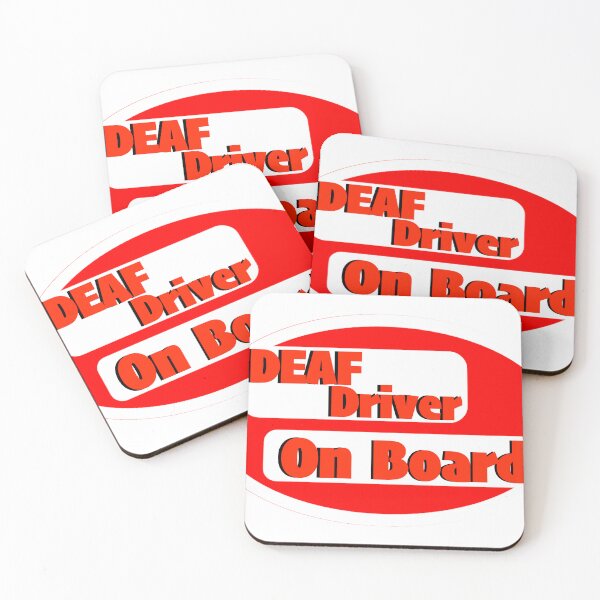 Item preview, Deaf Driver On Board Print Novelty | Bright colors designed and sold by PSST-Design.