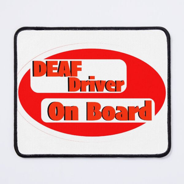 Item preview, Deaf Driver On Board Print Novelty | Bright colors designed and sold by PSST-Design.