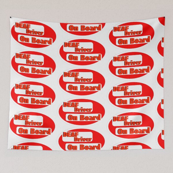 Item preview, Deaf Driver On Board Print Novelty | Bright colors designed and sold by PSST-Design.