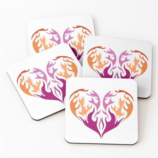 Item preview, Lesbian Flame Heart designed and sold by ThistleAndFang.