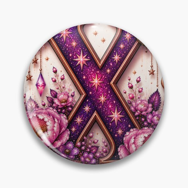 Item preview, Celestial Floral Letter X designed and sold by DaryaArtFrance.