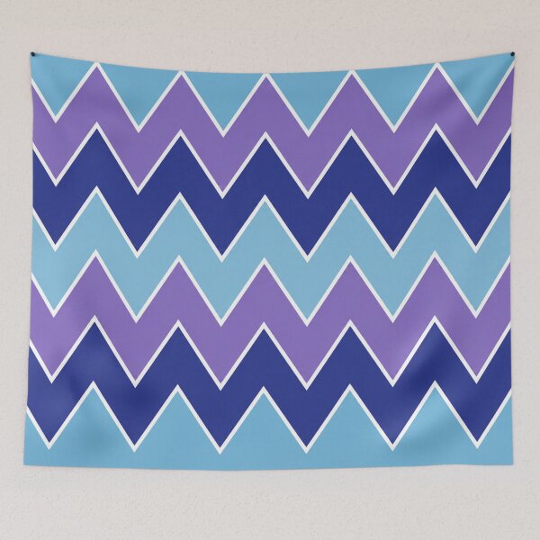 Item preview, zig zag pattern blue purple cyan designed and sold by coolcat4747.