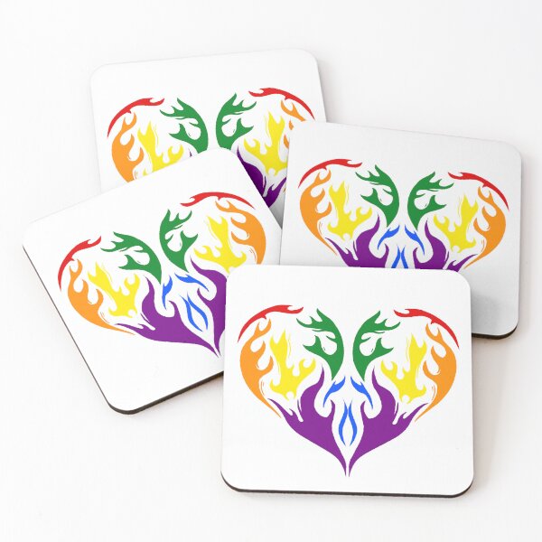 Item preview, Pride Flame Heart designed and sold by ThistleAndFang.