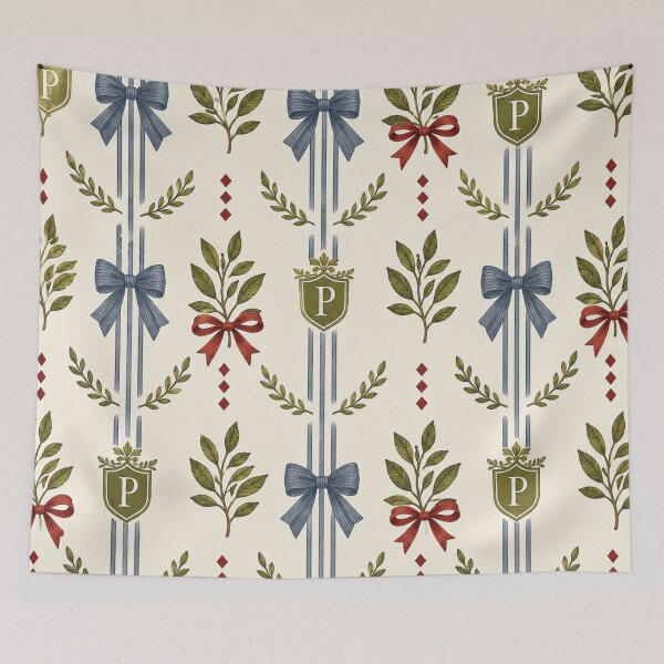 Item preview, Posh and preppy pattern P monogrammed  designed and sold by Roxburylane.
