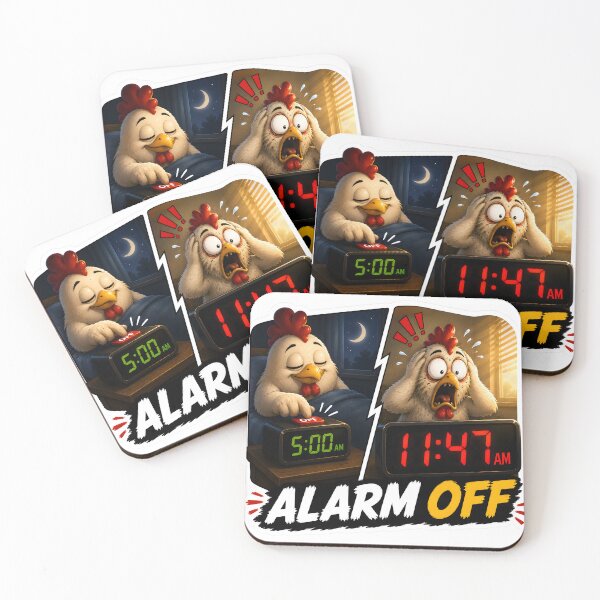 Item preview, Daily Disaster Series 1 - Alarm Off Funny Chicken Sticker designed and sold by Easternpantry.