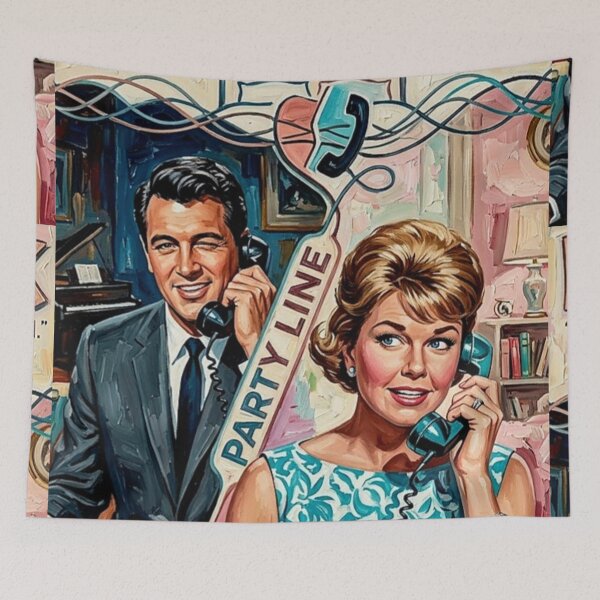 Item preview, Pillow Talk Movie Art – Iconic Mid-Century Romance Fine Art  designed and sold by Art's Diner.