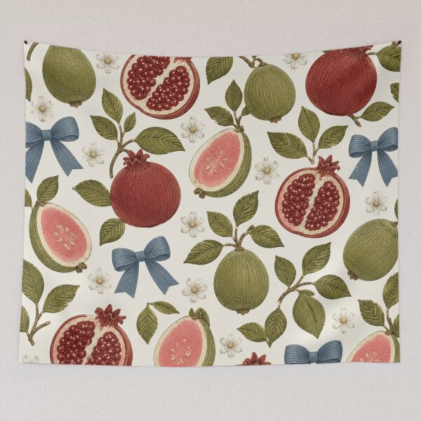 Item preview, Guava and pomegranate pattern designed and sold by Roxburylane.