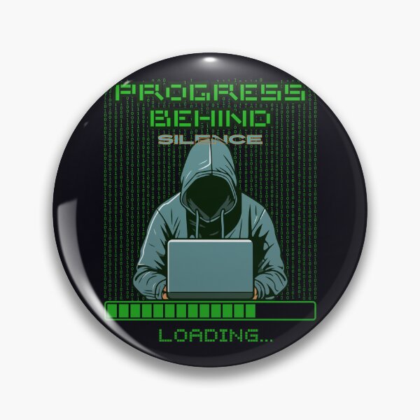 Item preview, Progress Behind Silence – Hacker Coding Binary Loading Bar designed and sold by GoGreenlove.