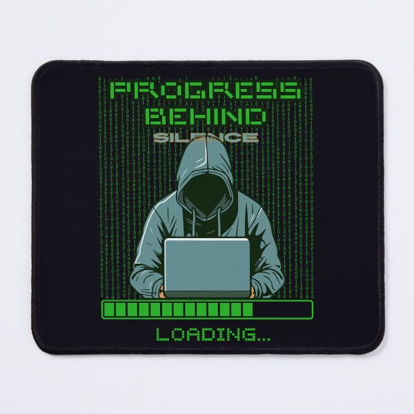 Item preview, Progress Behind Silence – Hacker Coding Binary Loading Bar designed and sold by GoGreenlove.