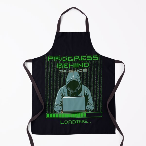 Item preview, Progress Behind Silence – Hacker Coding Binary Loading Bar designed and sold by GoGreenlove.