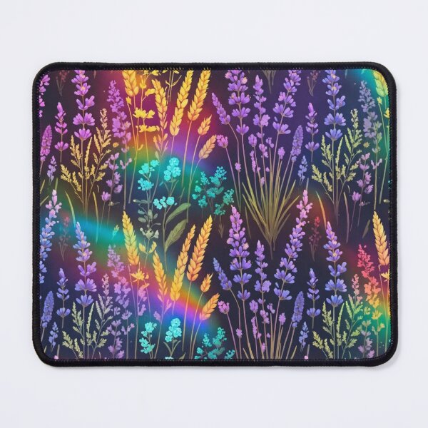 Item preview, Rainbow Lavender Seamless Floral Pattern designed and sold by IntelliMindDesigns.