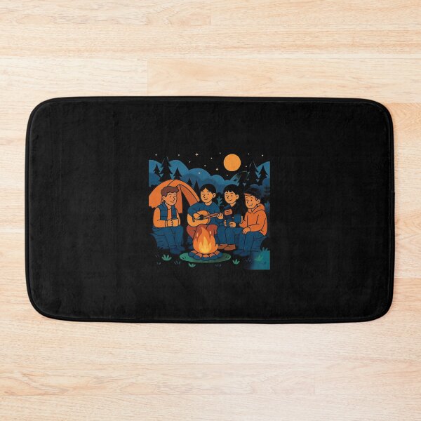 Item preview, ​Cozy Campfire Night with Friends Illustration - Cute Camping Cartoon Vector Art designed and sold by LoopyStudio.