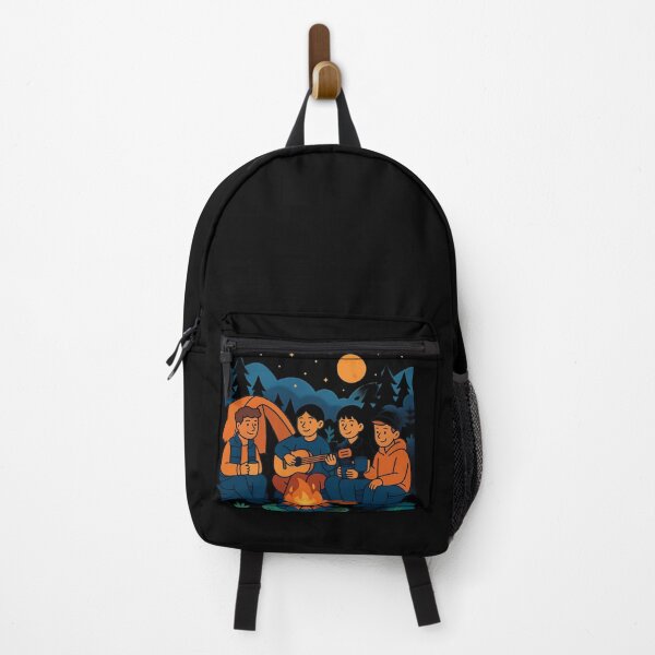 Item preview, Cozy Campfire Night with Friends Illustration - Cute Camping Cartoon Vector Art designed and sold by LoopyStudio.