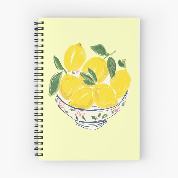 Item preview, Ceramic Bowl of Lemons with Leaves – Rustic Watercolor Illustration designed and sold by EmeraldeaArt.